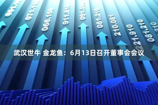 武汉世牛 金龙鱼：6月13日召开董事会会议