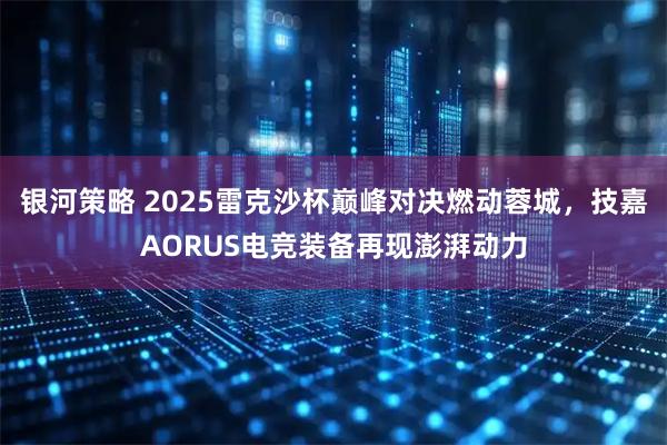 银河策略 2025雷克沙杯巅峰对决燃动蓉城,技嘉AORUS电竞装备再现澎湃动力