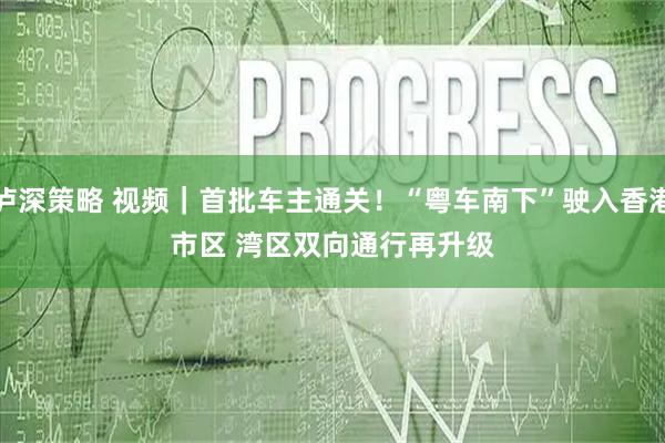 泸深策略 视频｜首批车主通关！“粤车南下”驶入香港市区 湾区双向通行再升级
